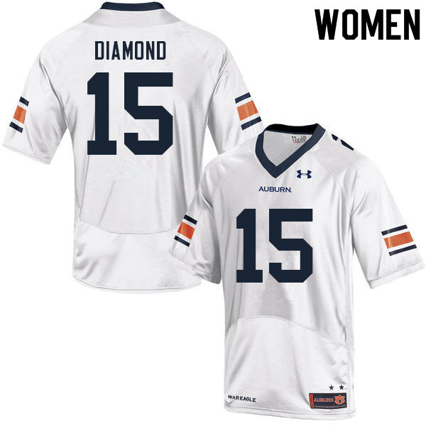 Women's Auburn Tigers #15 A.D. Diamond White 2021 College Stitched Football Jersey